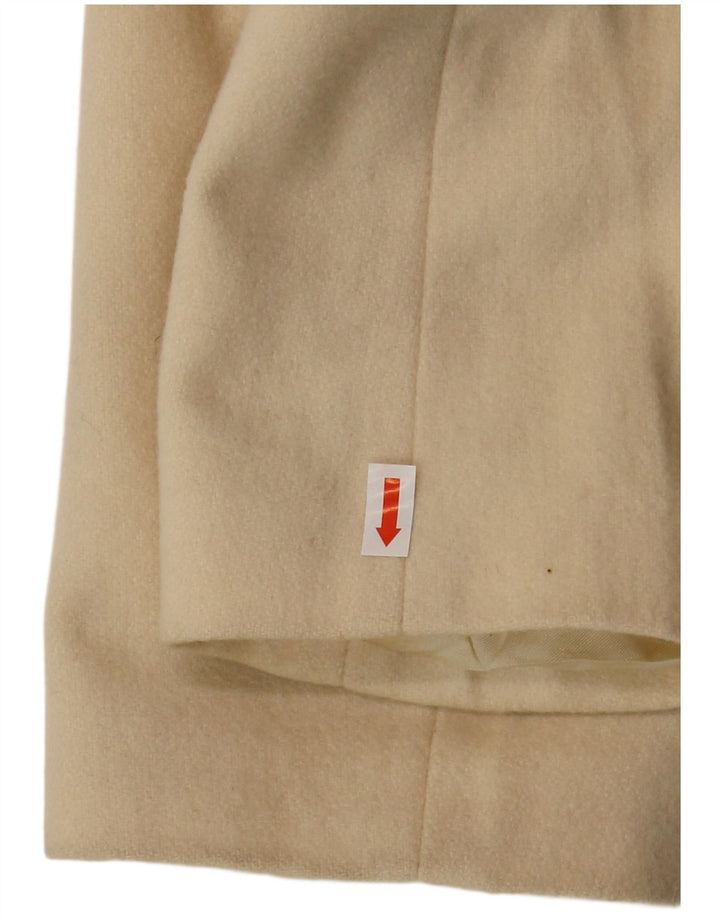 Sacou pentru femei Stefanel cu 3 nasturi UK 14 Medium Bej Lână