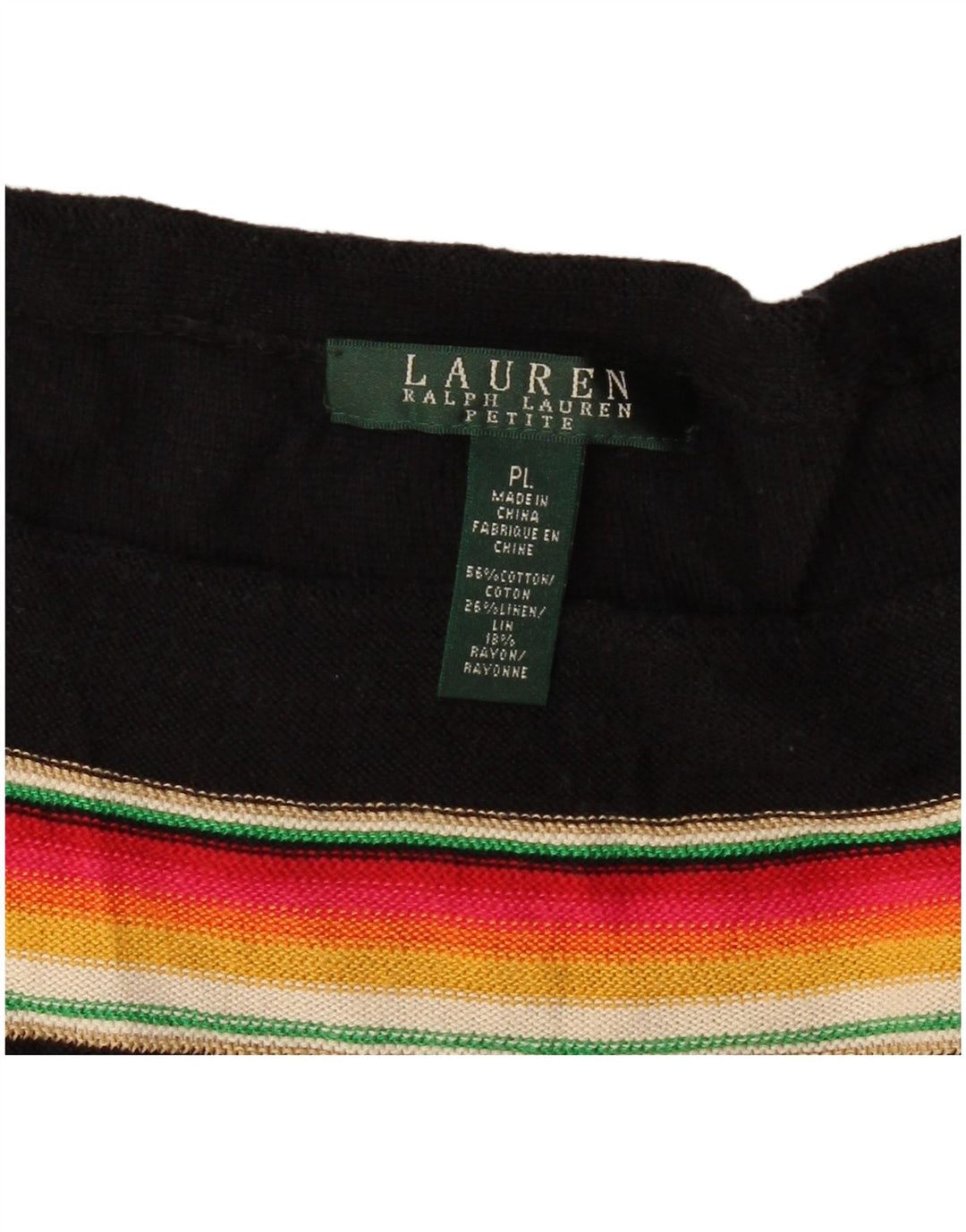 Pulover pentru femei RALPH LAUREN cu gât de barcă UK 16 mare, multicolor