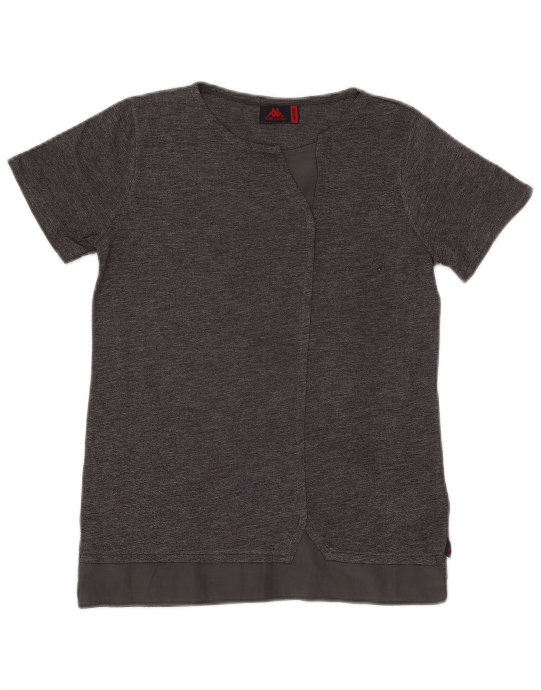 Top tricou Kappa pentru femei UK 12 Medium Gri Poliester