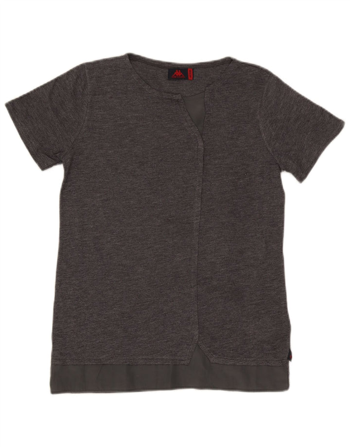 Top tricou Kappa pentru femei UK 12 Medium Gri Poliester