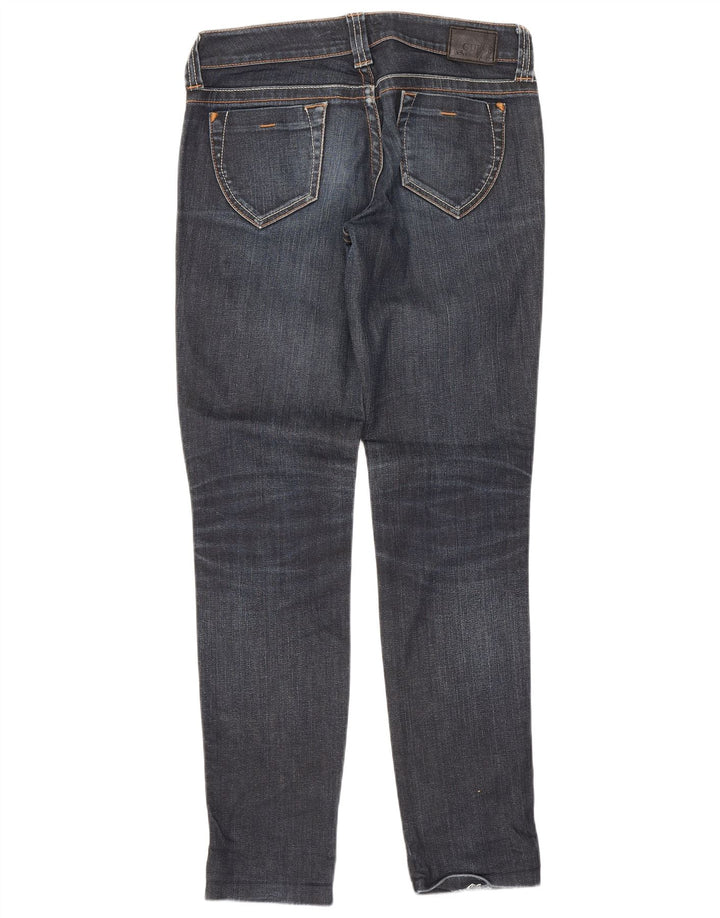 Blugi slim pentru femei Guess W27 L29 bumbac bleumarin