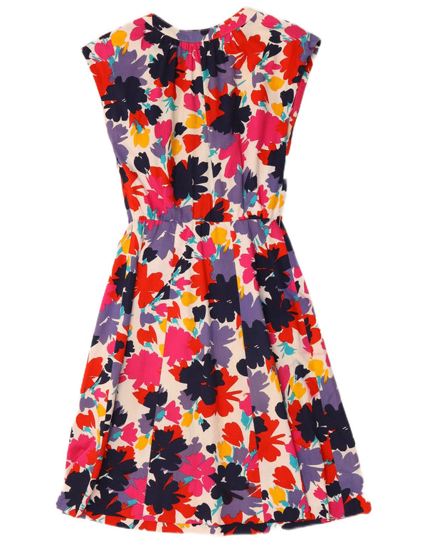 Rochie vintage pentru femei în linie A UK 12 Medium Multicolor Floral