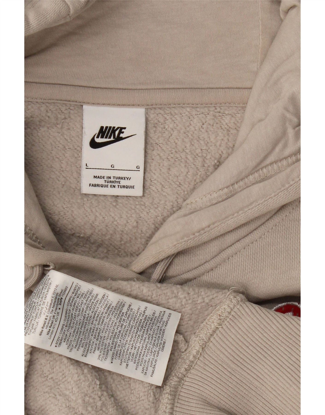 Pulover NIKE pentru femei, supradimensionat, cu capota, UK 14, mare, gri, bumbac