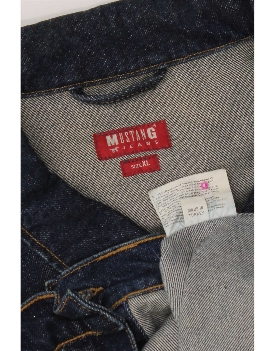 Jachetă de blugi pentru bărbați Mustang UK 42 XL bumbac bleumarin