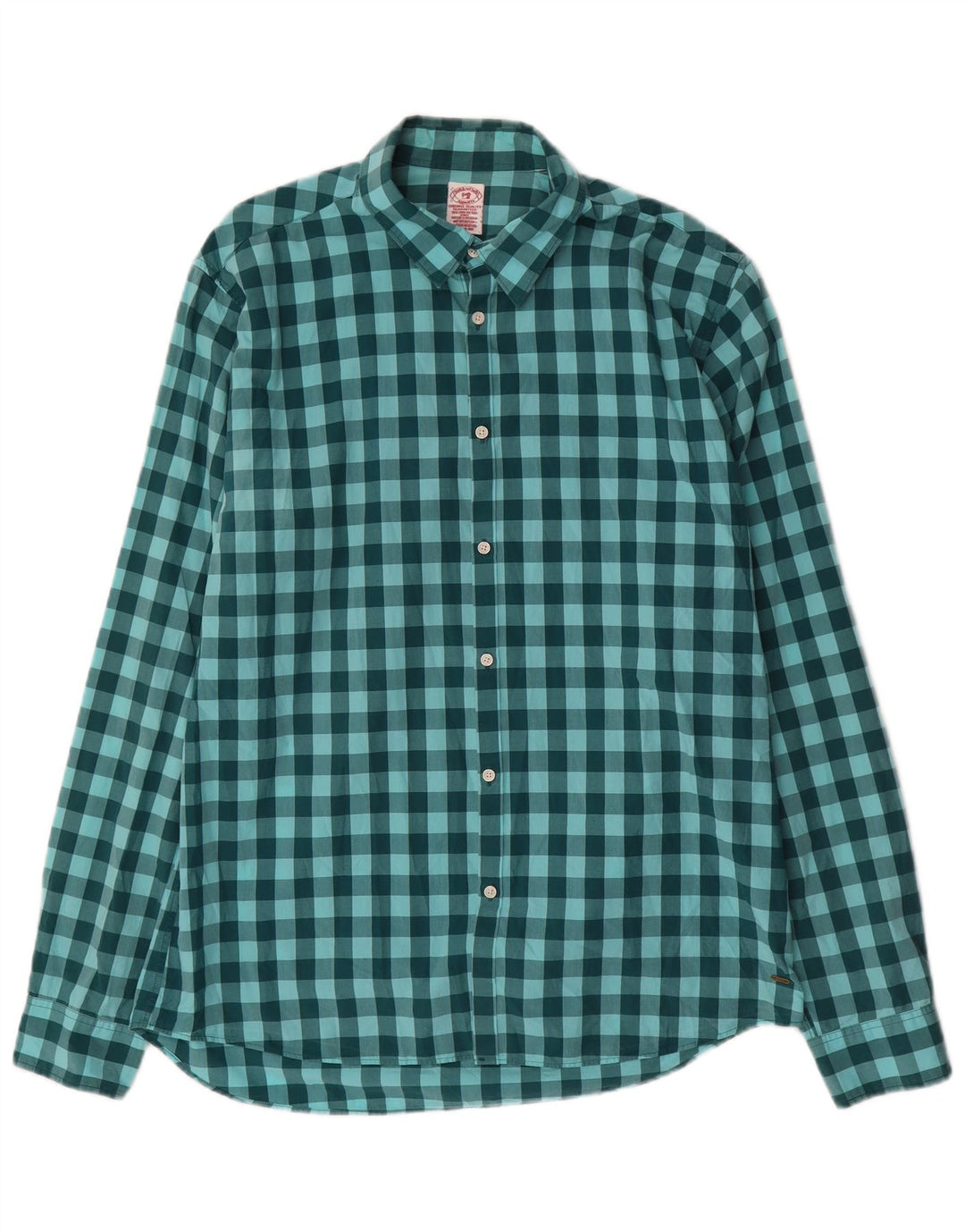 SCOTCH & SODA Mens Shirt Medium Green Gingham Cotton