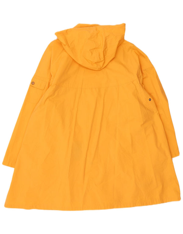 Pelernă de ploaie supradimensionată cu glugă vintage pentru femei UK 18 XL poliester portocaliu