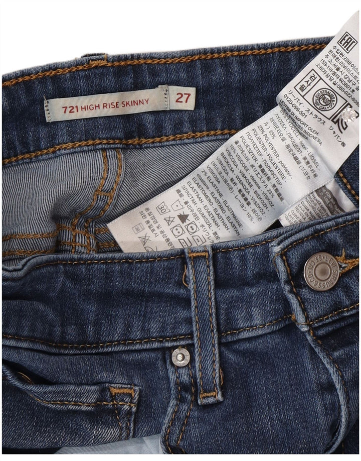 Blugi skinny cu talie mare 721 Levi's pentru femei L27 L30 Lyocell albastru