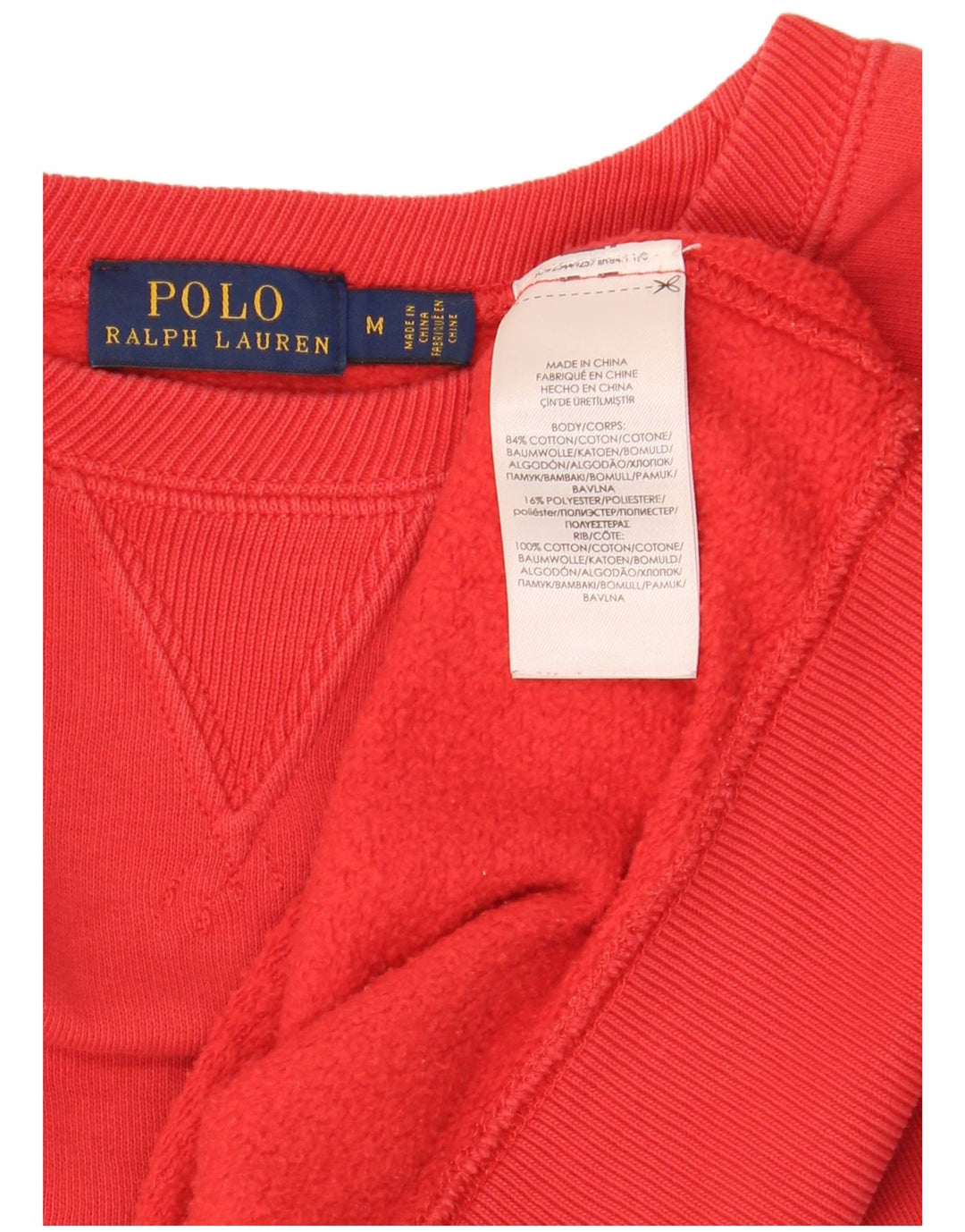 Pulover supradimensionat pentru femei Polo Ralph Lauren UK 14 Medium Red