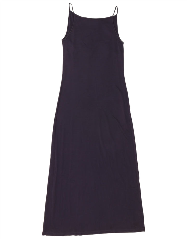Max Mara Femei Maxi Sundress UK 12 Medium Bleumarin Viscoza