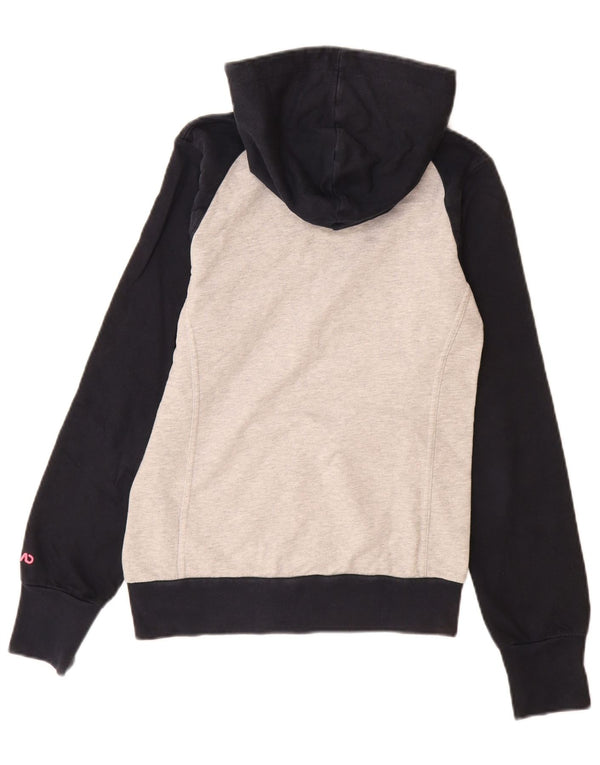 Pulover Nike pentru femei, cu fermoar, UK 10, gri mic, bloc de culoare