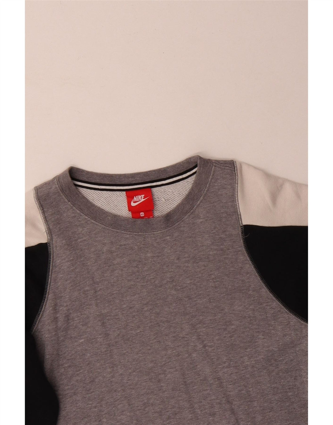 Pulover pentru bărbați Nike XS, bumbac color bloc, gri