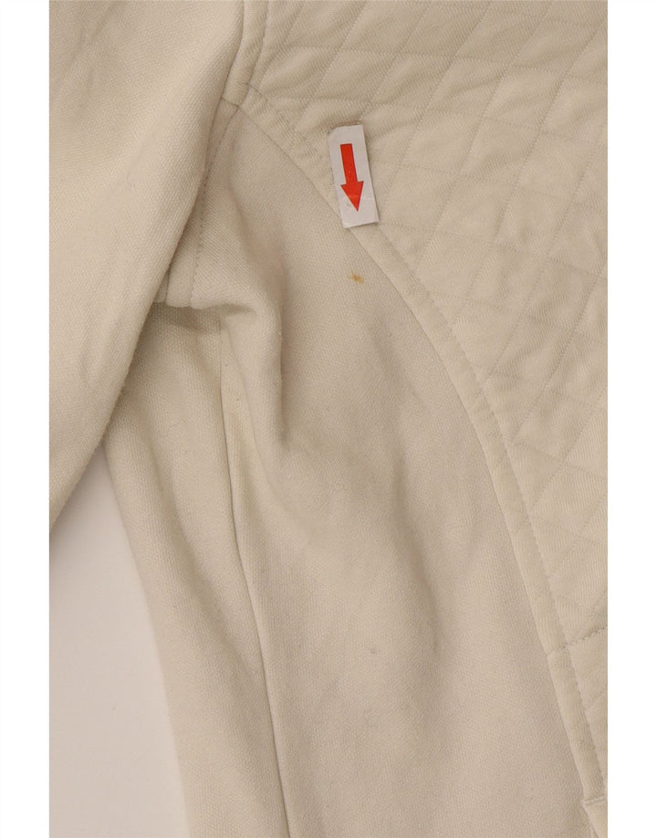 Pulover pentru femei L.L.Bean, cu fermoar supradimensionat, cu gât, UK 10, mic, alb