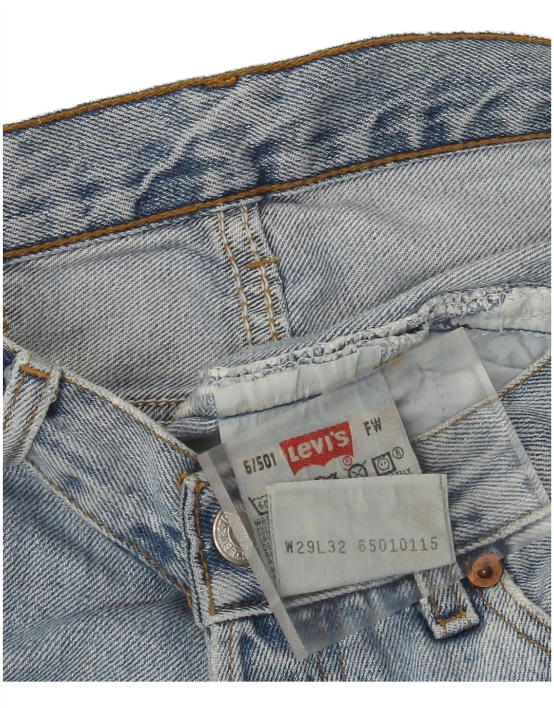 Pantaloni scurți Levi's 501 Denim W29 Medium Blue Bumbac