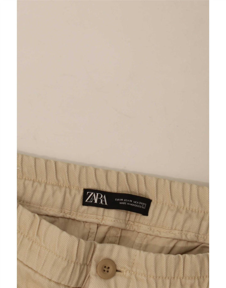 Pantaloni chino conici pentru bărbați Zara Mediu L30 L28 Bej