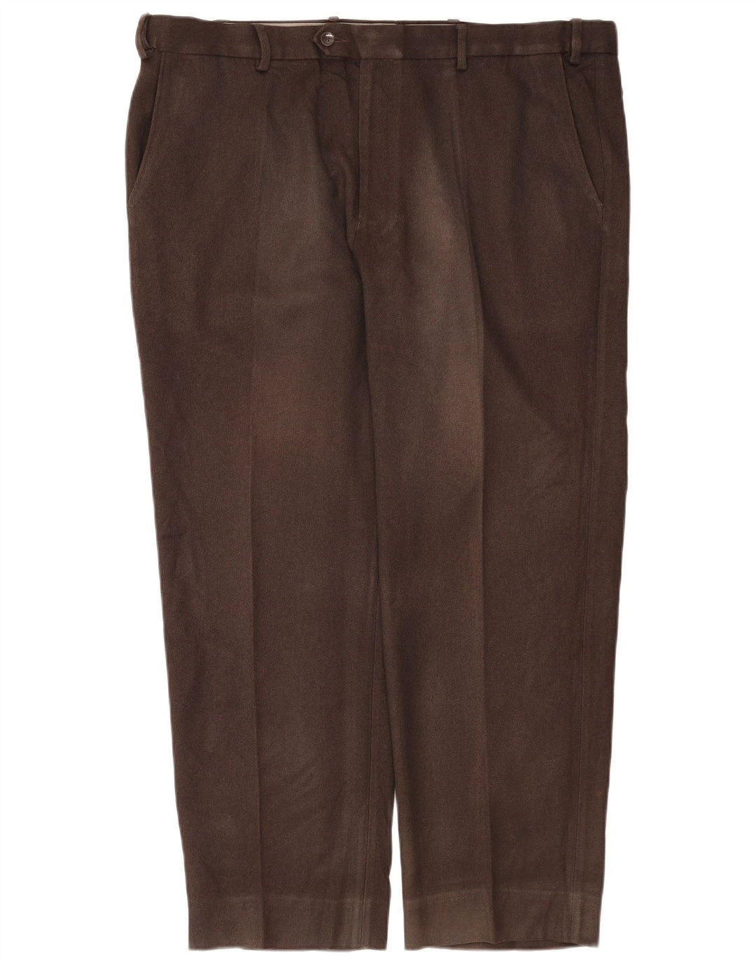 Marks & Spencer Pantaloni de costum obișnuiți drepti pentru bărbați L42 L29 Poliester maro