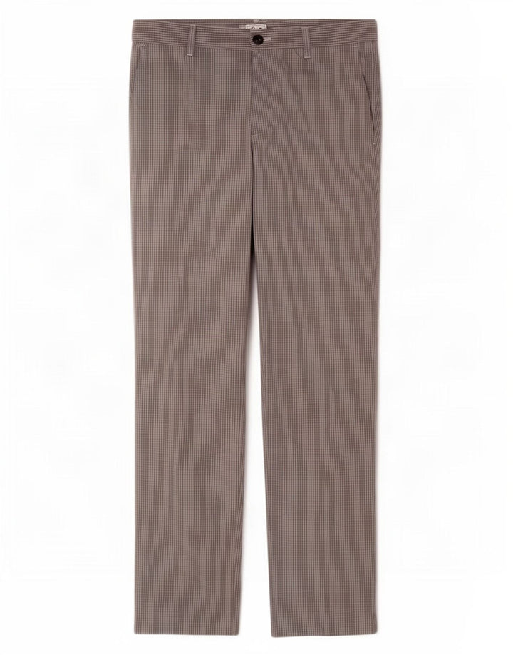 Pantaloni chino drepți pentru bărbați Adidas W32 L30 poliester vichy gri
