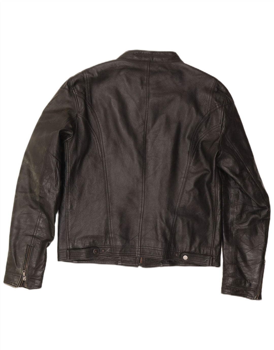 Jachetă vintage din piele pentru bărbați IT 54 XL din piele neagră