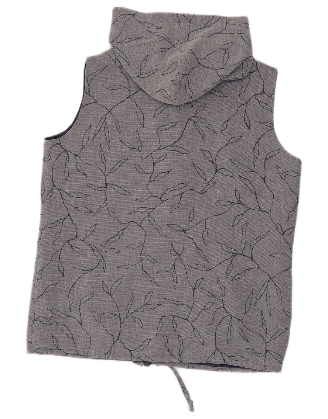 Gilet cu glugă Max Pierre pentru femei UK 14, mare, gri, poliester floral