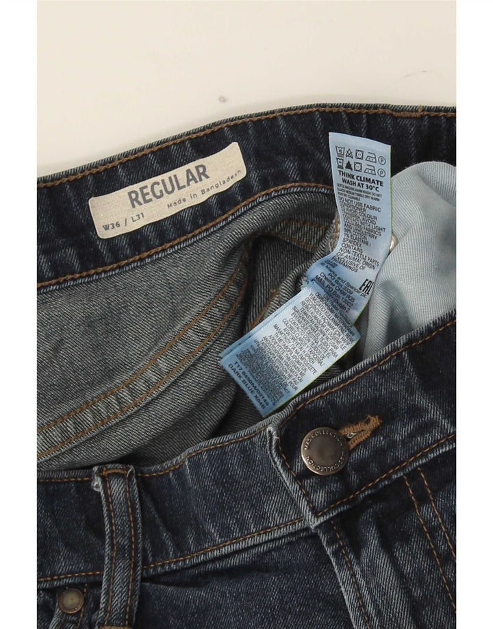 Blugi drepți obișnuiți pentru bărbați Marks & Spencer L36 L31 Bumbac albastru