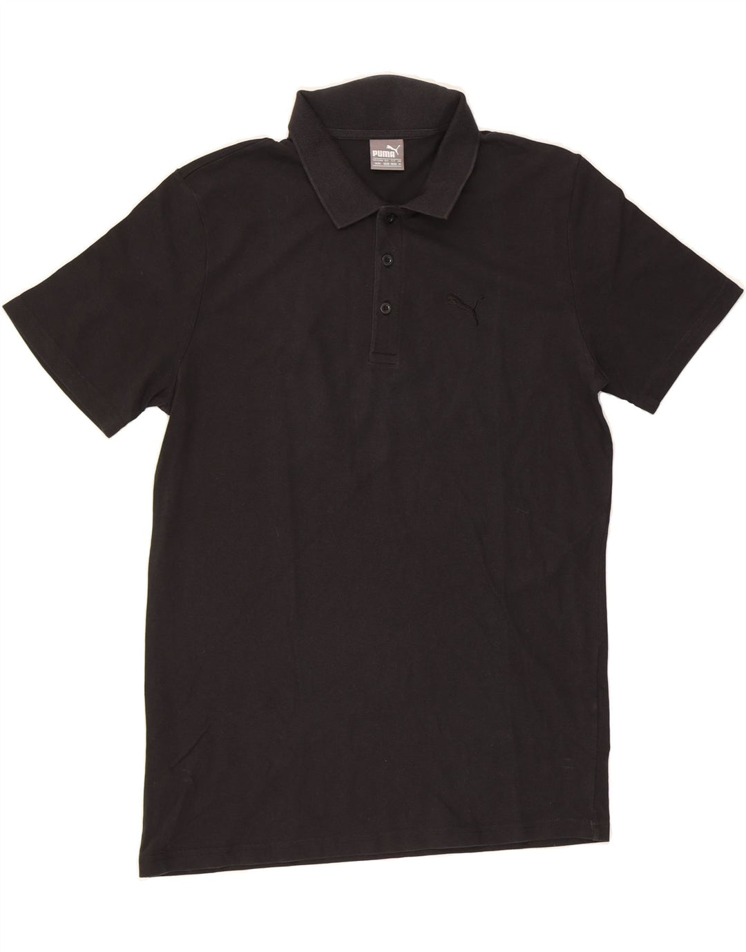 PUMA Mens Polo Shirt Medium Black Vintage Puma and Second-Hand Puma from Messina Hembry 
