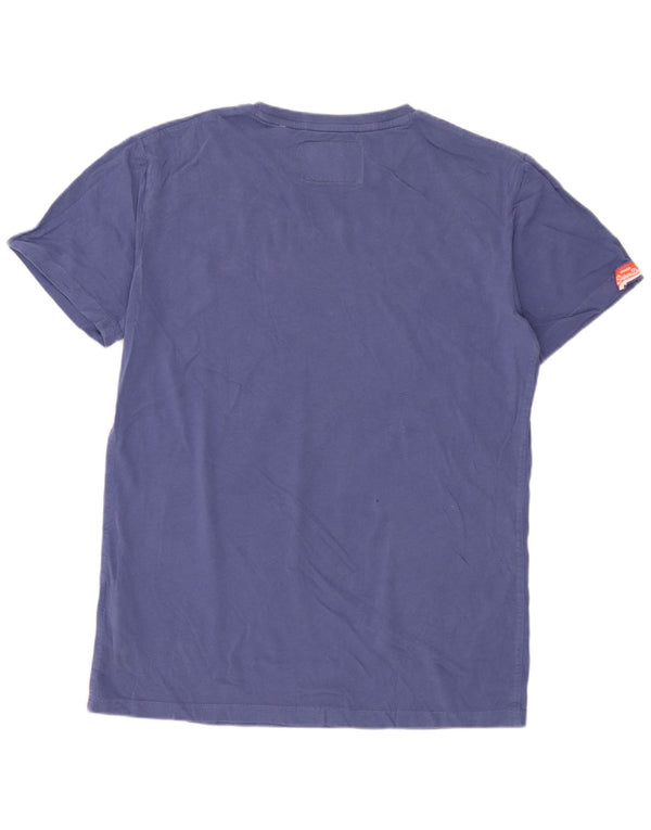 SUPERDRY Tricou Bărbați Top Medium Blue Bumbac
