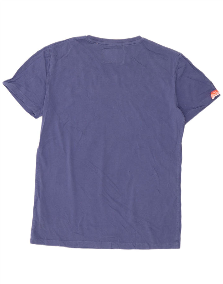 SUPERDRY Tricou Bărbați Top Medium Blue Bumbac