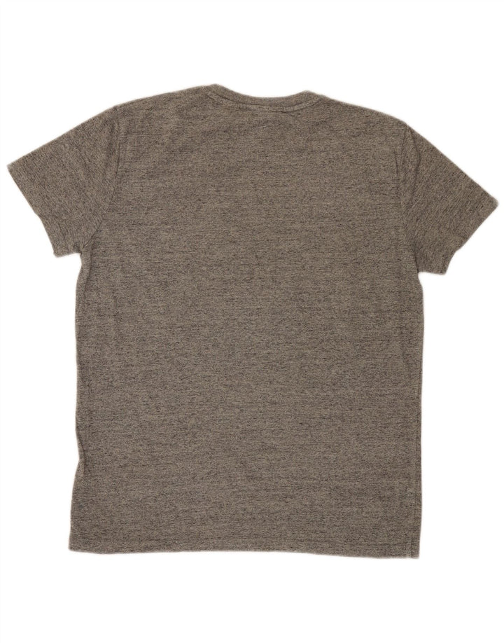 Tricou grafic pentru bărbați Superdry Top din bumbac cu pete gri mediu