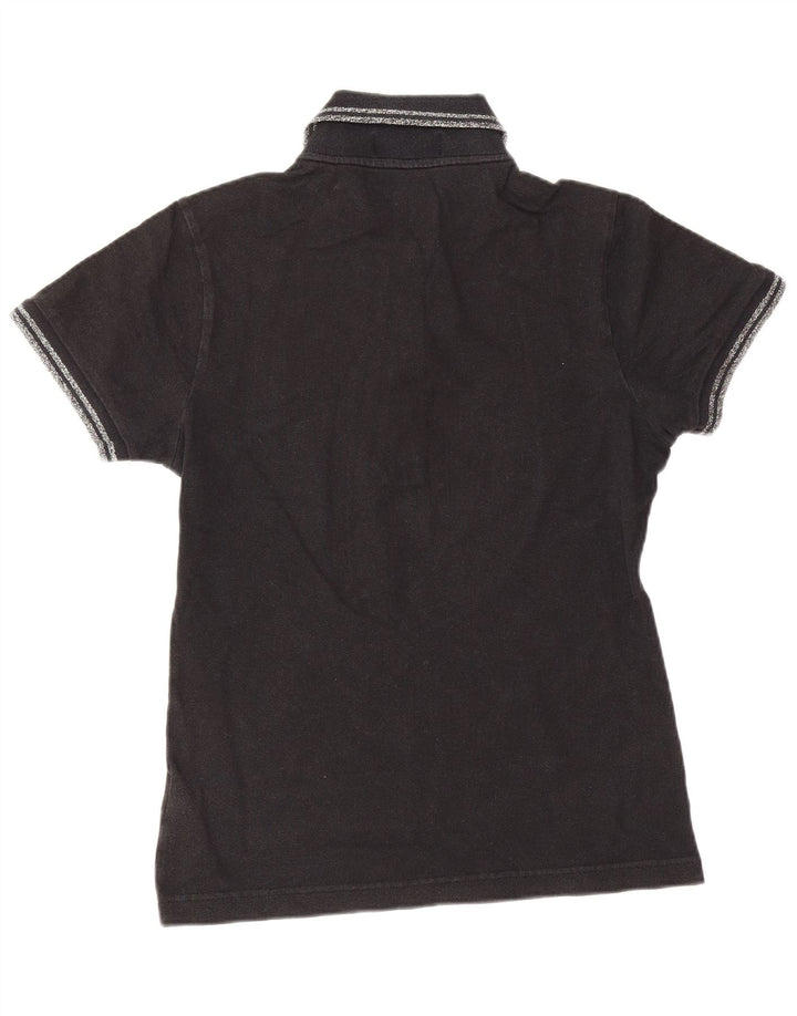 Fred Perry Tricou Polo Femei UK 10 Mic Negru Bumbac