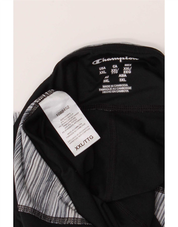 Leggings Capri Champion pentru femei UK 20 2XL Poliester cu dungi negre