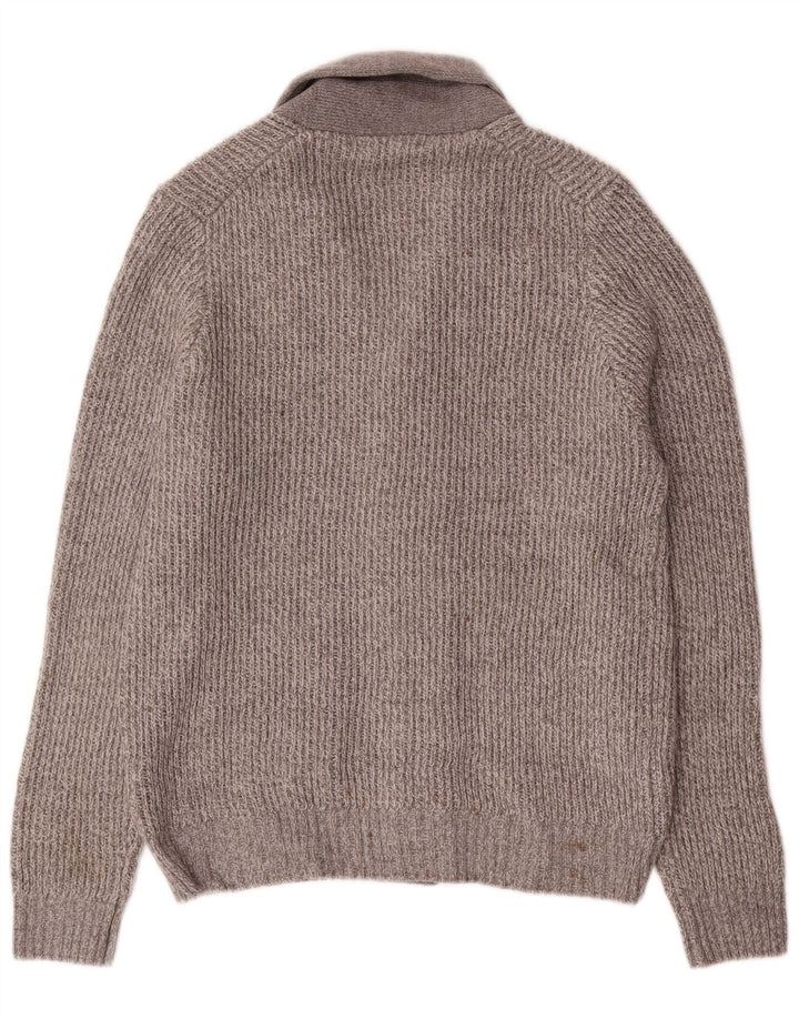 Pulover cardigan pentru bărbați Marks & Spencer, gri mediu, cu pete acrilice