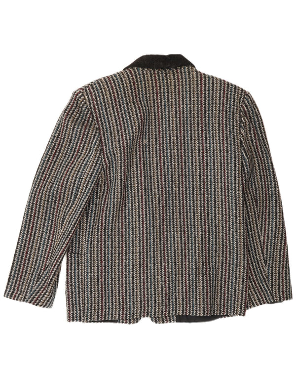 Blazer Vintage pentru femei cu 1 nasture, UK 10, cu carouri mici, multicolore