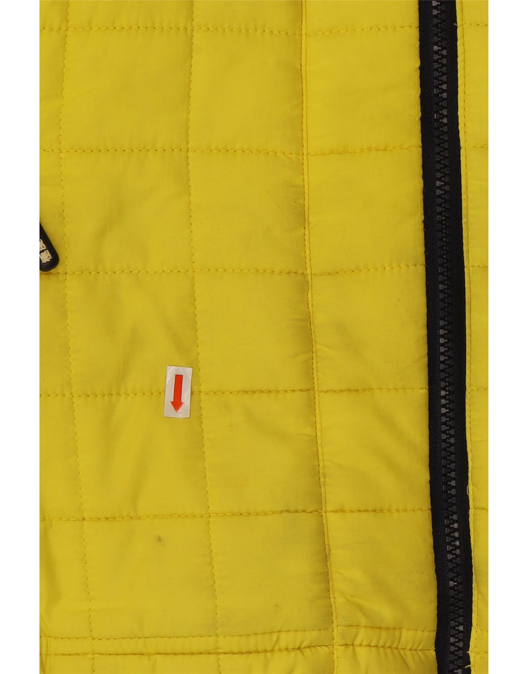 SUPERDRY Womens Hooded Padded Jacket UK 12 Medium Yellow Polyester Vintage Superdry and Second-Hand Superdry from Messina Hembry 