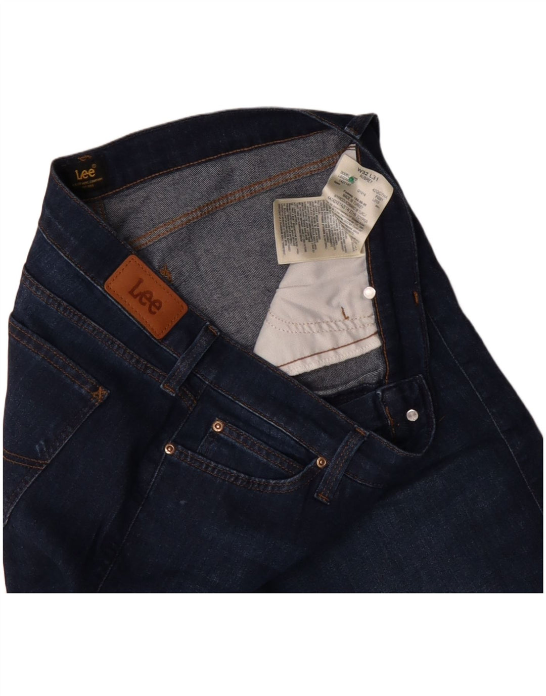 Blugi LEE Aubrey pentru femei cu picioare largi W32 L31 bumbac bleumarin