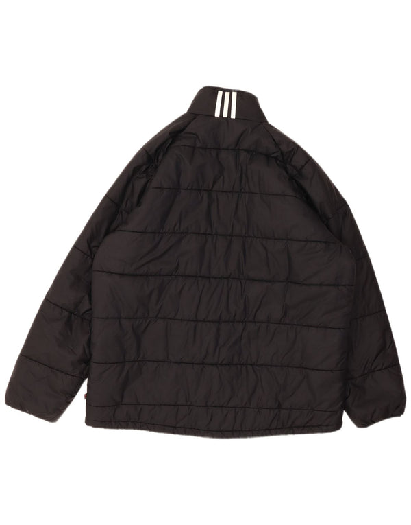 Jachetă căptușită pentru bărbați ADIDAS UK 42 XL Nylon negru