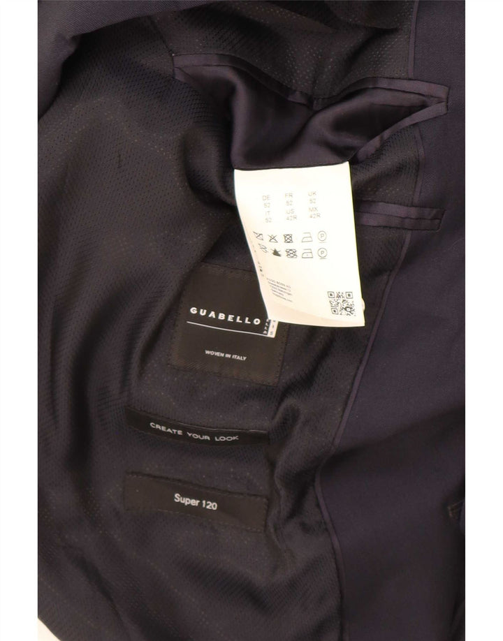 Blazer pentru bărbați Hugo Boss cu 2 nasturi EU 52 XL Lână bleumarin