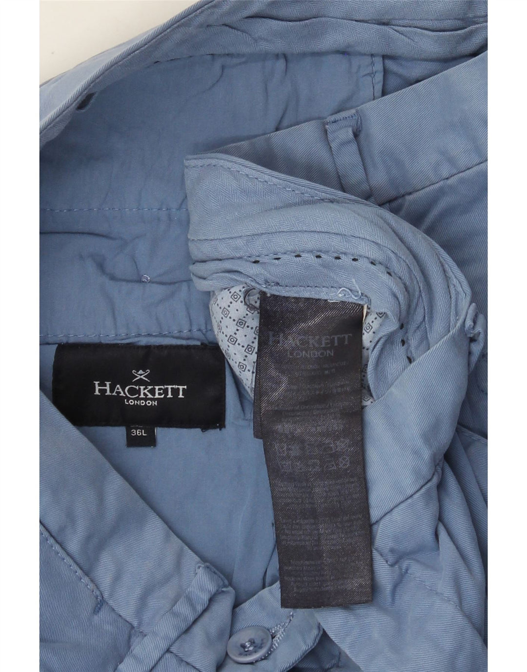 Pantaloni chino slim pentru bărbați Hackett W36 L33 bumbac albastru
