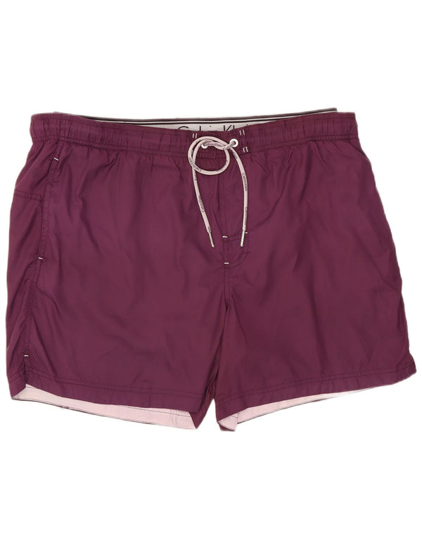 Calvin Klein Mens Swimming Shorts Large  Purple Nylon