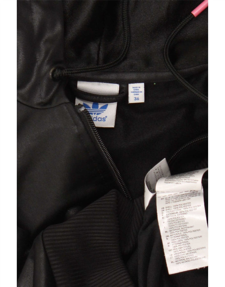 Jachetă de top pentru trening cu glugă Adidas pentru femei EU 36 Poliester negru mic