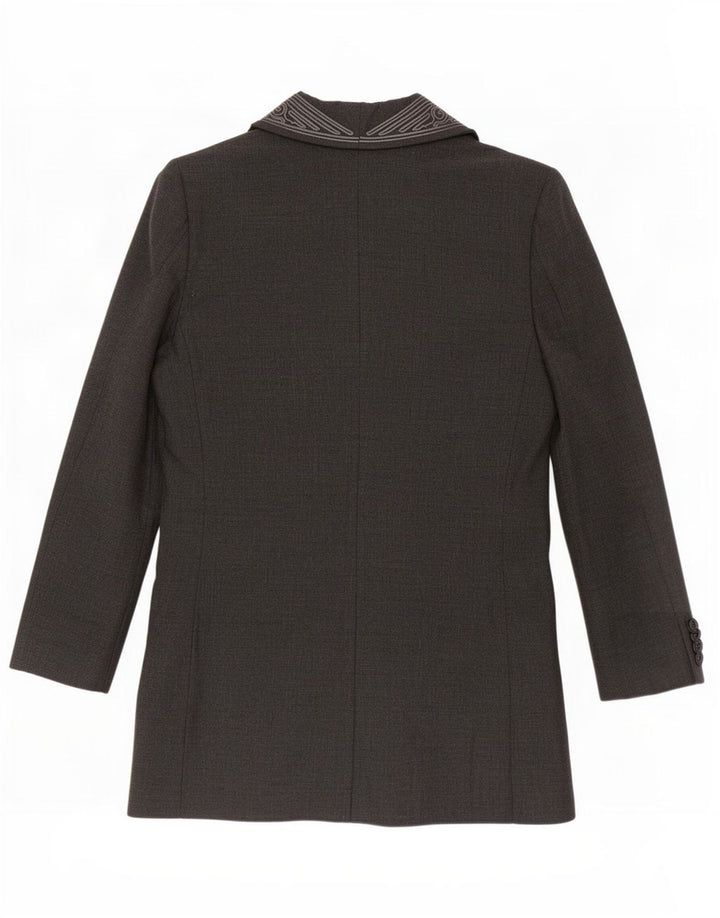 Jachetă vintage pentru femei cu 6 nasturi IT 42 Gri mediu Paisley Poliester