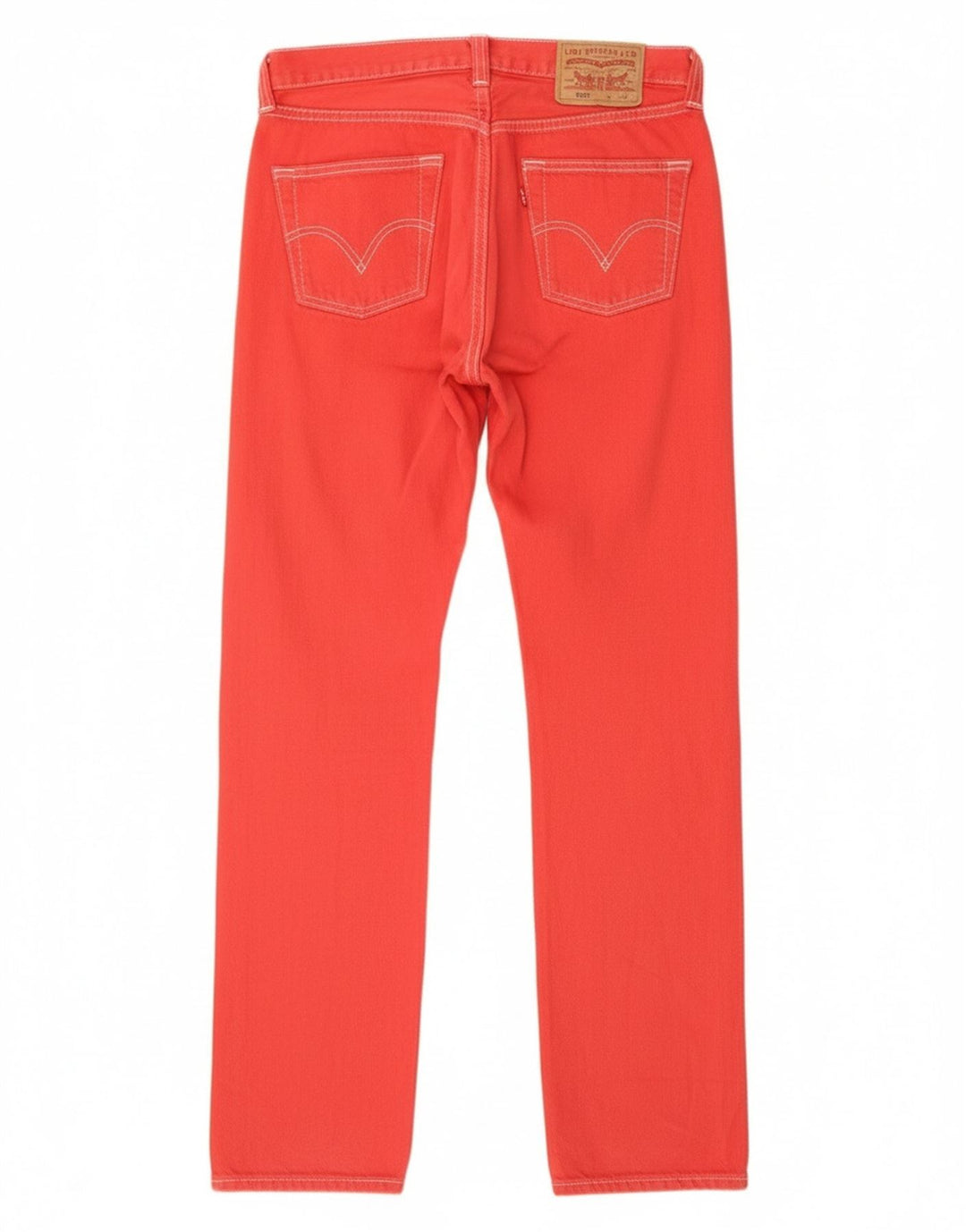 Blugi drepti 501 pentru femei Levi's W29 L32 bumbac roșu