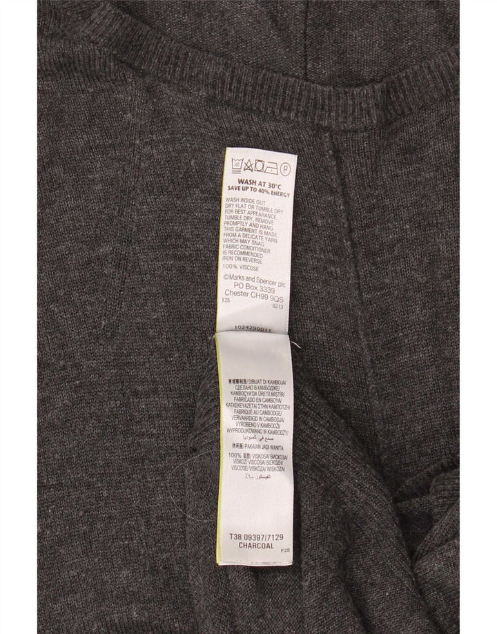 Pulover pentru femei Marks & Spencer, cu mâneci 3/4, cu gâtul barcă, UK 12 Medium Gre