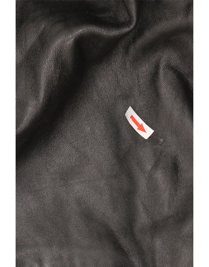 Jachetă de piele pentru bărbați VINTAGE UK 42 XL din piele neagră