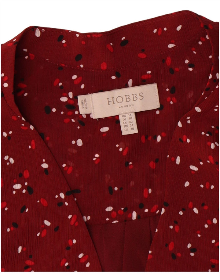 Rochie schimbătoare cu mânecă lungă pentru femei Hobbs UK 14 Poliester floral, roșu, mare