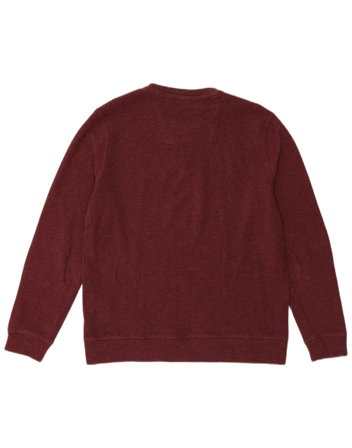 CREW CLOTHING Pulover pentru bărbați cu gât crew pulover mare bumbac burgundy