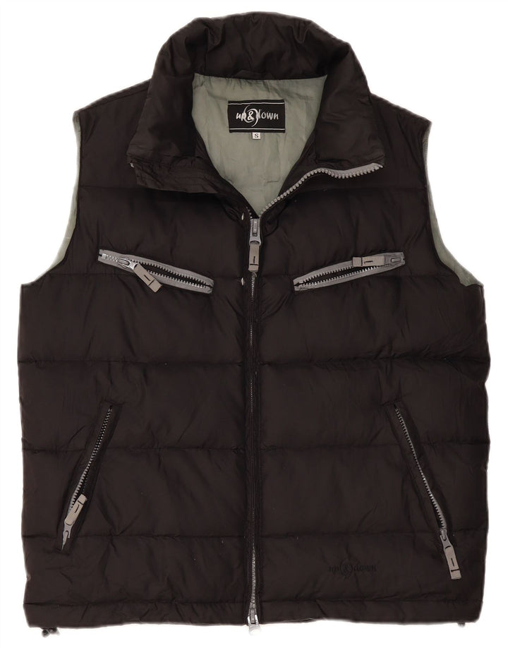 Gilet căptușit pentru bărbați vintage, mic, negru, nailon