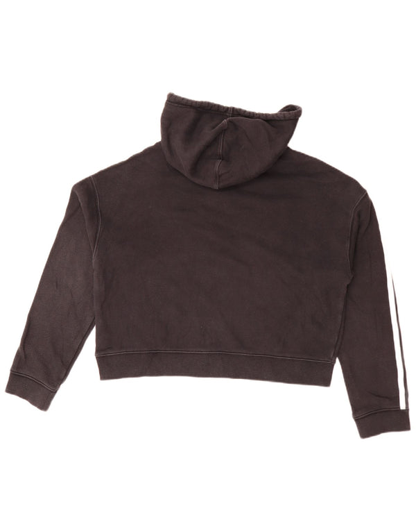 Jumper Adidas Crop Oversized Hoodie pentru femei UK 8 Small Black Bumbac