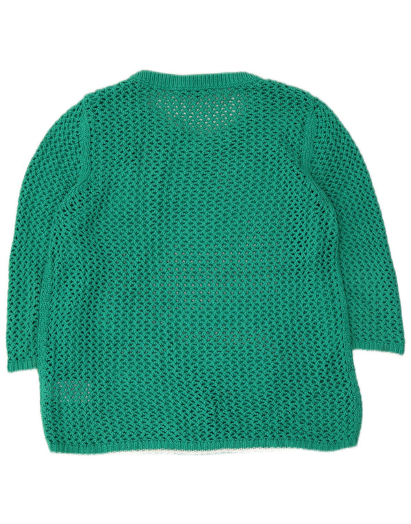 Pulover Tommy Hilfiger pentru femei, cu mâneci 3/4, cu gât de barcă, UK 18 XL, verde