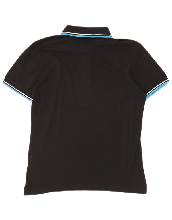 Tricou polo pentru bărbați Diadora, bumbac negru mic