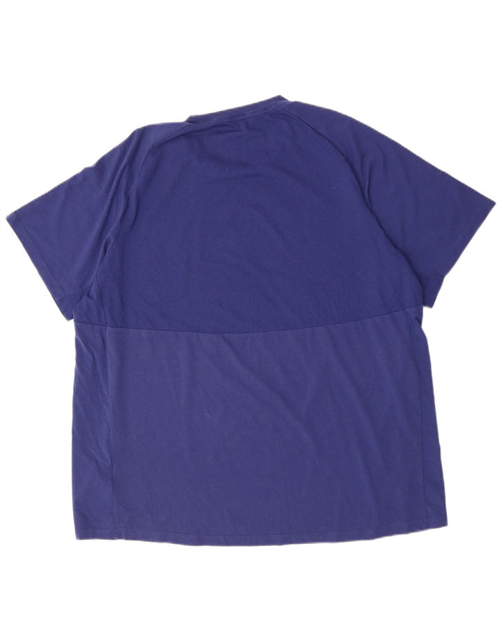 PUMA Mens T-Shirt Top 2XL Navy Blue Cotton