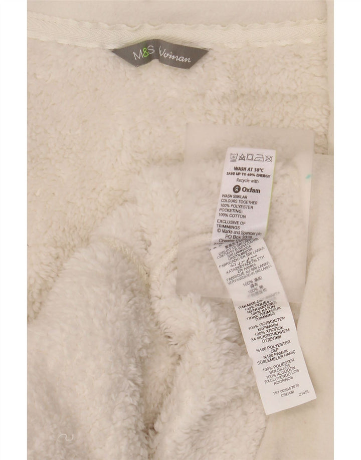 Jachetă fleece pentru femei Marks & Spencer UK 20 2XL Bumbac alb